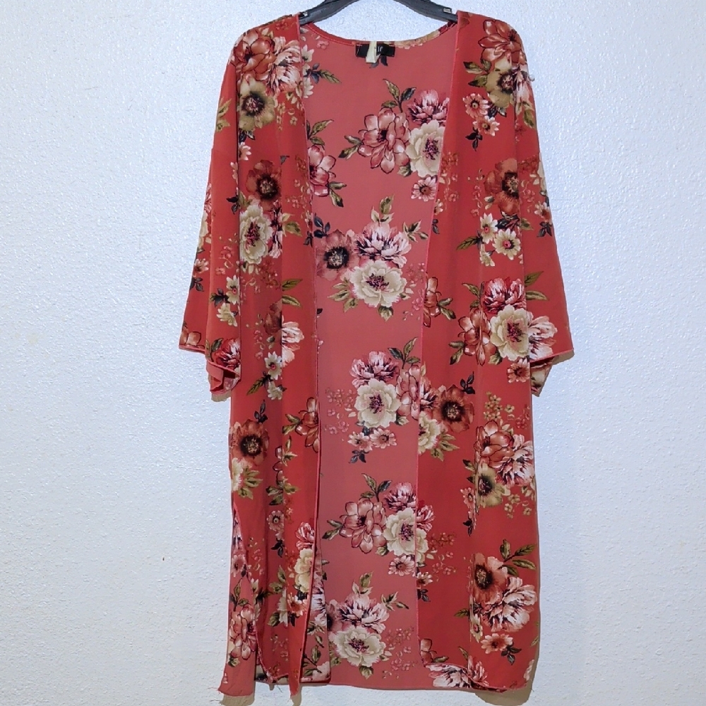 NAIF Floral Long Sleeve Polyester Cardigan